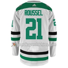 Dallas Stars ANTOINE ROUSSEL 21 Adidas Wit Authentic Shirt - Mannen